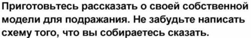 Приготовьтесь рассказать о своей собственной модели для подражания. прекрипил фото там все написано