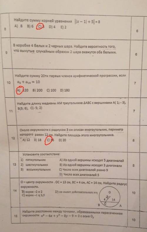 проверьте правильно ли? только проверьте просто так не пишите и 11, 13,14​ больше нет(​