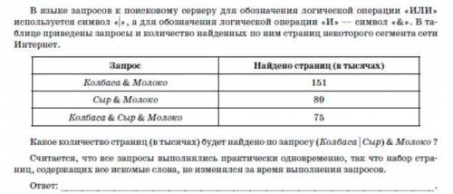 В языке запросов к поисковому серверу для обозначения логической операции «ИЛИ» используется символ