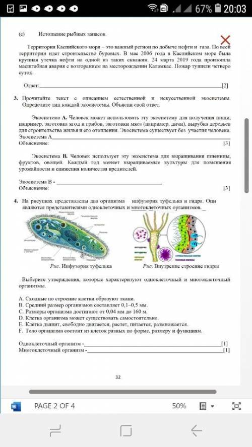 Вторая часть от соча по естествознанию,надо сделать только 4, 5 и 6.