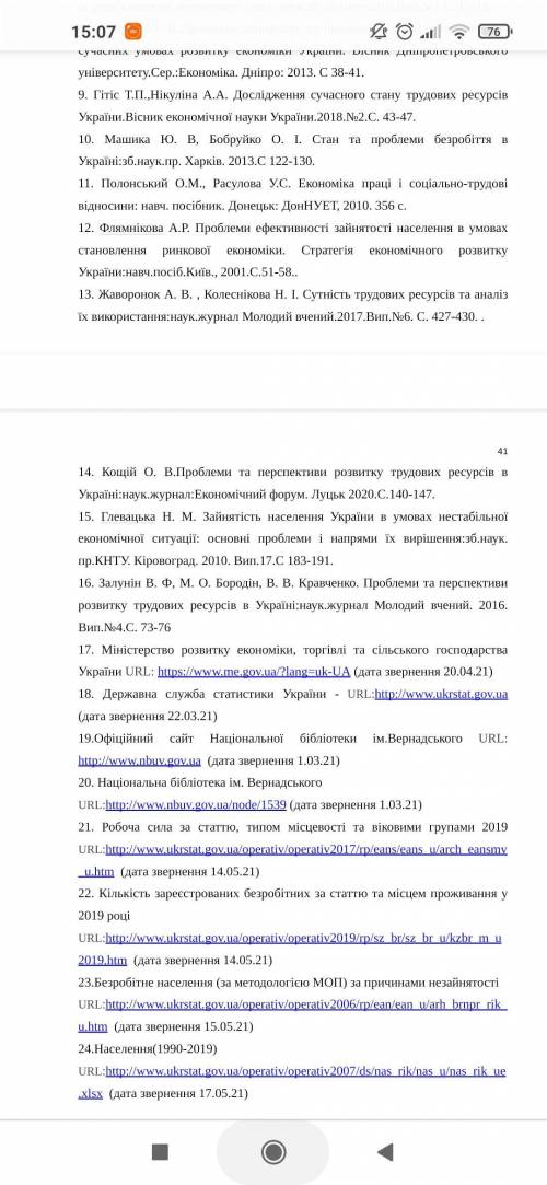 Оформити список використаної літератури згідно вимог стандарту.