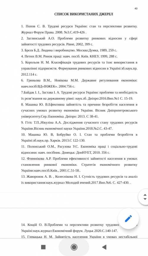 Оформити список використаної літератури згідно вимог стандарту.