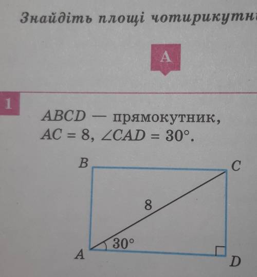 Знайдіть площу прямокутника​