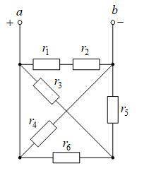 Заданы все сопротивления и напряжения Uab (табл. 1). Требуется: 1) найти общее сопротивление схемы о
