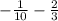 - \frac{1}{10} - \frac{2}{3}