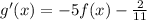 g'(x)= -5f(x)-\frac{2}{11}