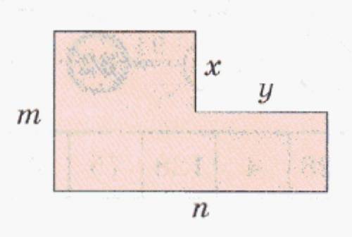 Найти площадь фигуры, где x=2, y=3, m=5, n= 7. [url=https://imgbb.com/]picture link[/url]