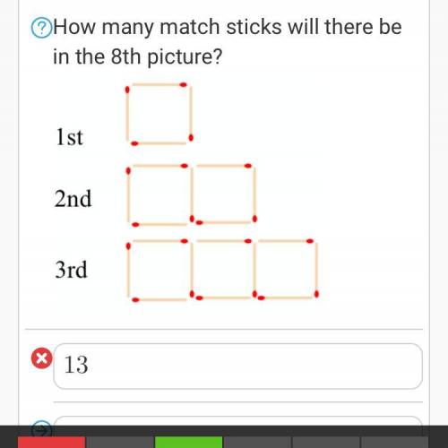 How many match sticks will there be in the 8th picture?