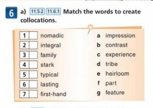 Match the words to create collocations с английским