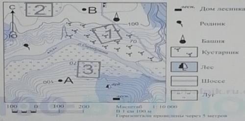 Задание #1 Определите по карте Расстояние на местности по прямой от родника до дома лесника. Измерен