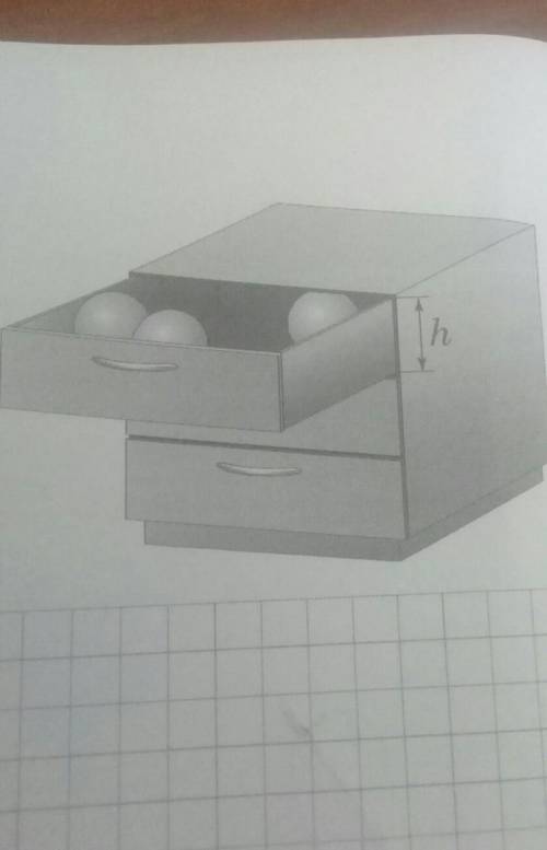 H h 3. Пластикові кульки радіуса 6 см зберігаютьУ висувній шухляді, що має форму прямо-паралелепіпед