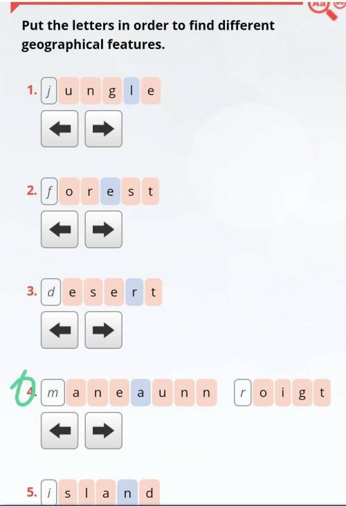 На фото задание с 4. там нужно из букв сложить слово​