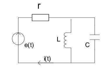 Рассчитать ток i (t), если е (t) = 110 cos (ωt + 30 °) В; r = 500 Ом, L = 1 Гн, C = 1 мкФ, f = 200 Г