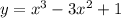 y = {x}^{3} - 3 {x}^{2} + 1