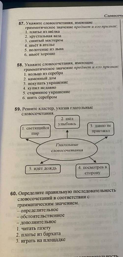 Русский язык Словосочетание