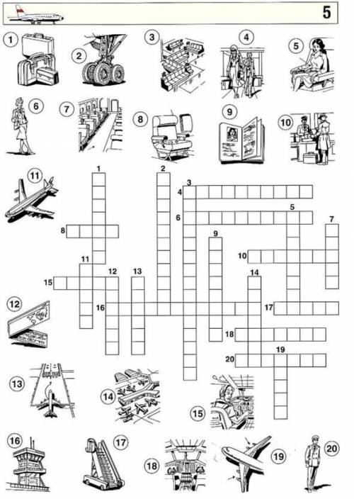 Решить кроссворд на английском по теме аэропорт