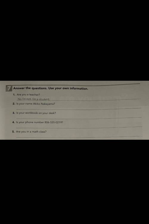 Answer the questions. Use your own information.​