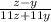 \frac{z-y}{11z+11y }