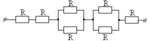 Найти общее сопротивление цепи. R = 2 Ом.