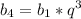 \displaystyle b_{4}=b_{1}*q^{3}