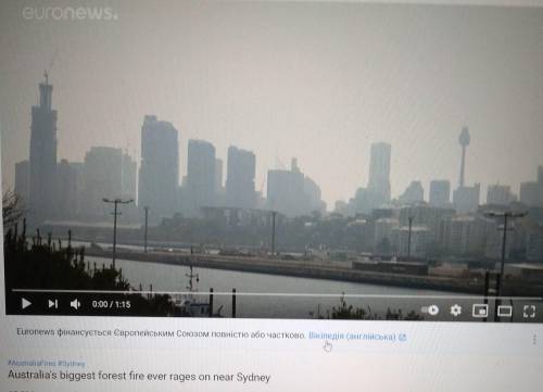 Найдите к этому видео текс (который рассказывают в видео )Australia's biggest forest fire ever rages