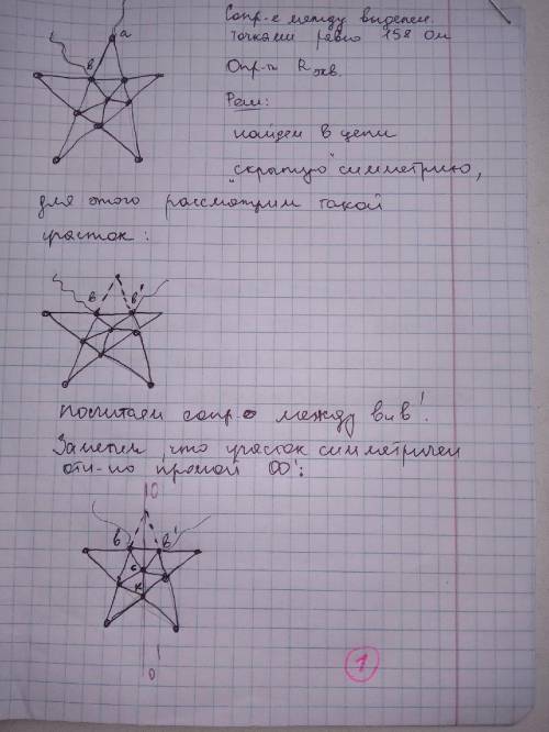 Определите эквивалентное сопротивление проволочной сетки, изображённой на рисунке, если сопротивлени