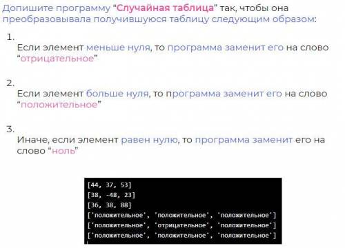 Import randomtable = []# Свой код пишите ниже