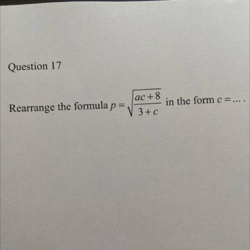 Please Sos help to rearange the formula