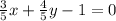 \frac{3}{5}x +\frac{4}{5} y-1=0