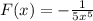 F(x)=-\frac{1}{5x^5}