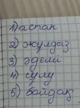 Напишите окончания к словам менсен сізолбізсендерсіздеролар (слова на фото)​