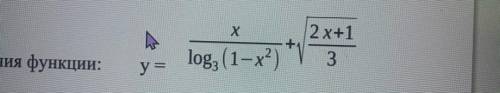 у = х /log3(1−x2)+√2 x+1 /3