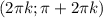 (2\pi k;\pi+2 \pi k)