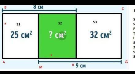 найдите площадь зелёной фигуры (на буквы не надо обращать внимание)​