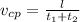 v_{cp} = \frac{l}{t_{1} + t_{2} }