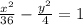 \frac{x^2}{36}-\frac{y^2}{4}=1