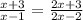 \frac{x+3}{x-1} = \frac{2x+3}{2x-2}