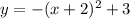 y = - (x + 2) ^{2} + 3