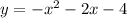 y = - x ^{2} - 2x - 4