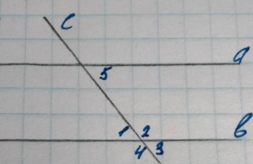 Дано: а паралельно б, угол 5=65° Найти: угол 1, угол 2, угол 3.Решение: