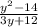 \frac{y {}^{2} - 14 }{3y + 12}