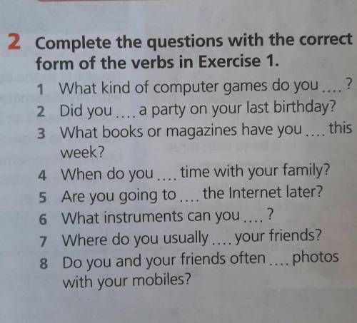 Exercise-3. Write your answers to the questions in Exercise 2. I like playing football games.