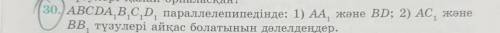 Стереометрия 11 класс ABCDA1B1C1D1 паралепипедыне тузулер айкас болатынын далелдендер