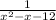 \frac{1}{ {x}^{2} - x - 12 }