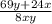 \frac{69y + 24x}{8xy}