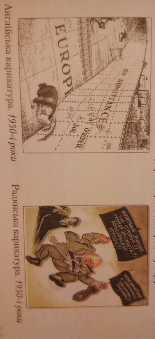 6. Розгляньте карикатури. Що Ви знаєте про події, які зобразили художники? Чи вважаєте Ви, що кожна