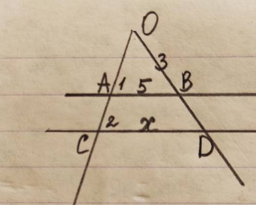 Прямая CD параллельна к AB и пересекает угол BOA так, что O,B,D лежат на одной прямой . А так же O,A