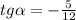 tg\alpha =-\frac{5}{12}