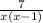 \frac{7}{x(x - 1)}