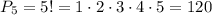 P_5 = 5! = 1\cdot2\cdot3\cdot4\cdot5=120